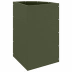 Vaso d'angolo Oliver verde 30 x 30 x 50 cm Acciaio