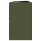 Vaso d'angolo Oliver verde 30 x 30 x 50 cm Acciaio