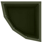 Vaso d'angolo Oliver verde 30 x 30 x 50 cm Acciaio