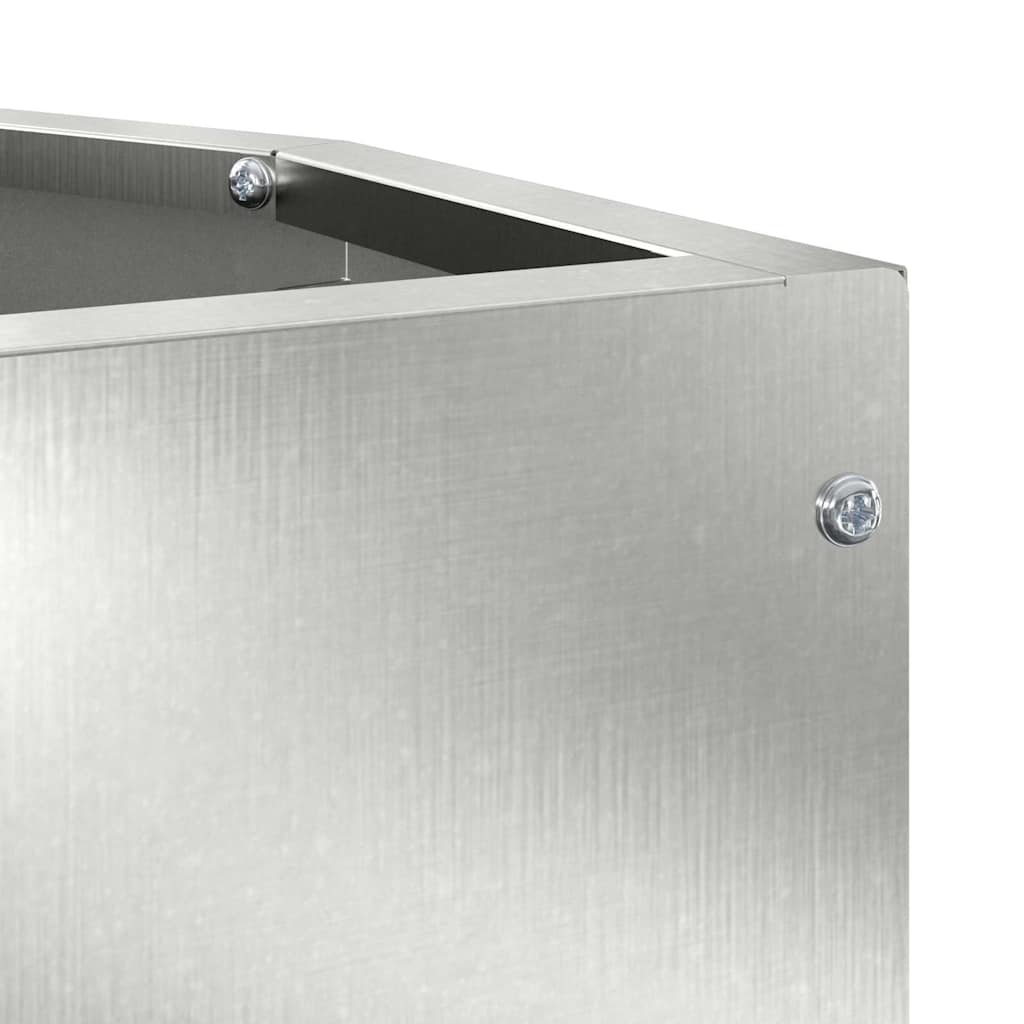 Vaso d'angolo Argento 30 x 30 x 50 cm Acciaio inossidabile