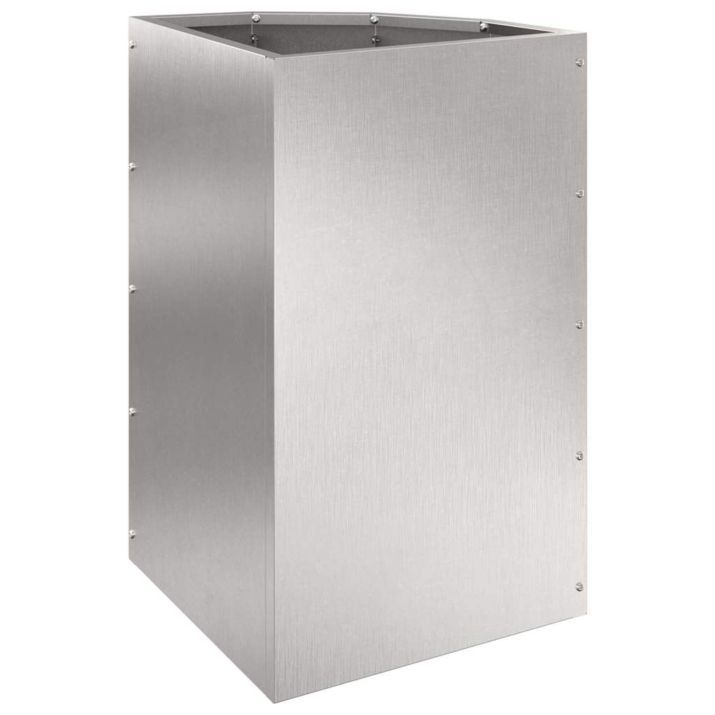 Vaso d'angolo Argento 30 x 30 x 50 cm Acciaio inossidabile