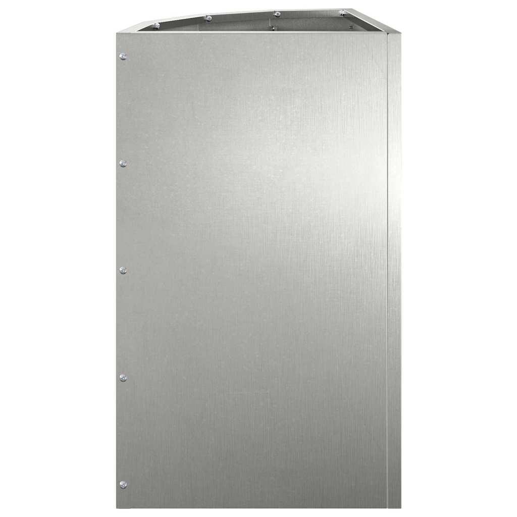 Vaso d'angolo Argento 30 x 30 x 50 cm Acciaio inossidabile