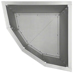 Vaso d'angolo Argento 30 x 30 x 50 cm Acciaio inossidabile