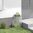 Vaso d'angolo Argento 30 x 30 x 50 cm Acciaio zincato