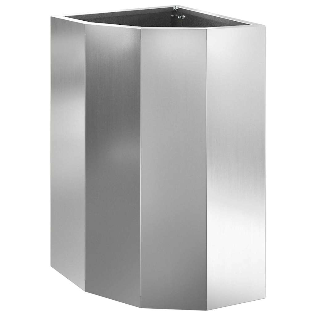Vaso d'angolo Argento 30 x 30 x 50 cm Acciaio zincato