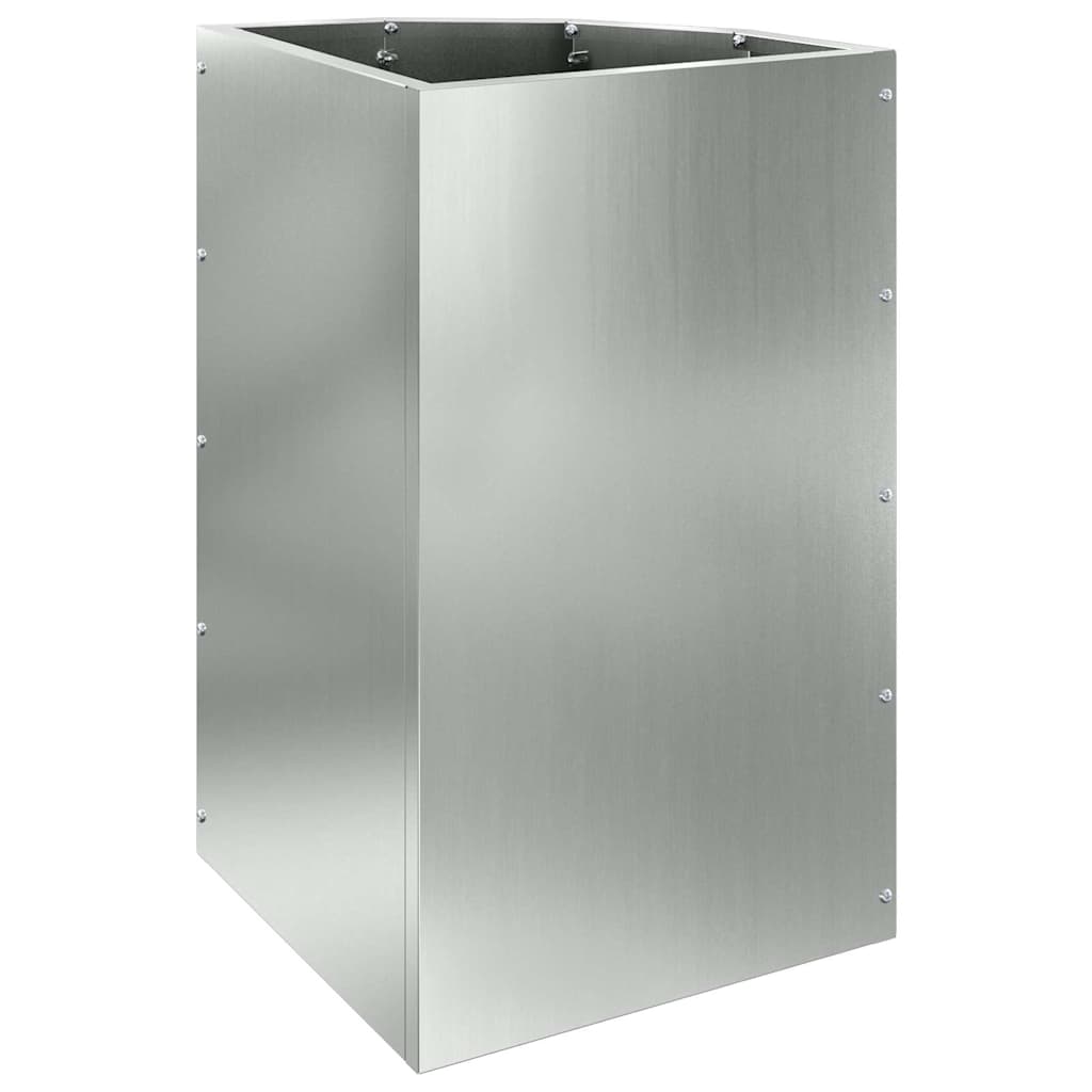 Vaso d'angolo Argento 30 x 30 x 50 cm Acciaio zincato
