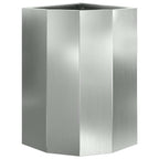 Vaso d'angolo Argento 30 x 30 x 50 cm Acciaio zincato
