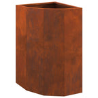 Vaso d'angolo Ruggine 30 x 30 x 50 cm acciaio corten