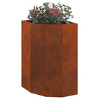 Vaso d'angolo Ruggine 30 x 30 x 50 cm acciaio corten