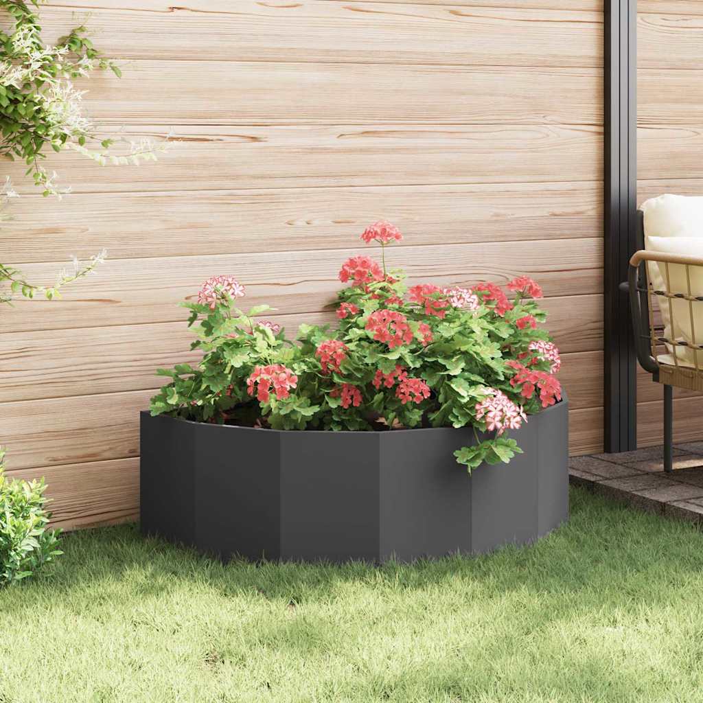 Fioriera Nero 120 x 60 x 35 cm Acciaio