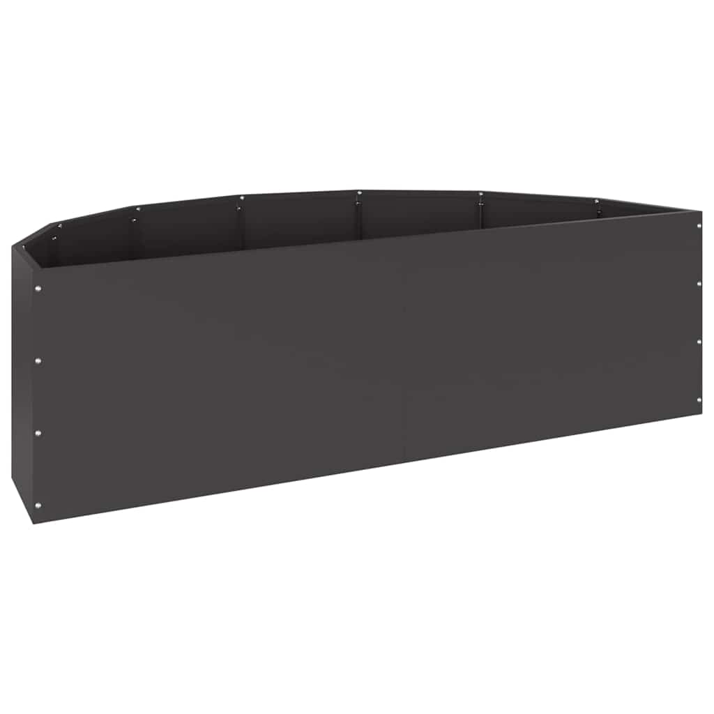 Fioriera Nero 120 x 60 x 35 cm Acciaio
