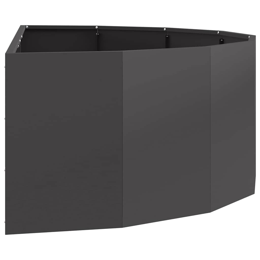 Fioriera Nero 120 x 60 x 35 cm Acciaio