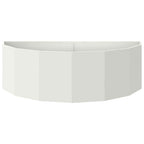 Fioriera Bianco 120 x 60 x 35 cm Acciaio