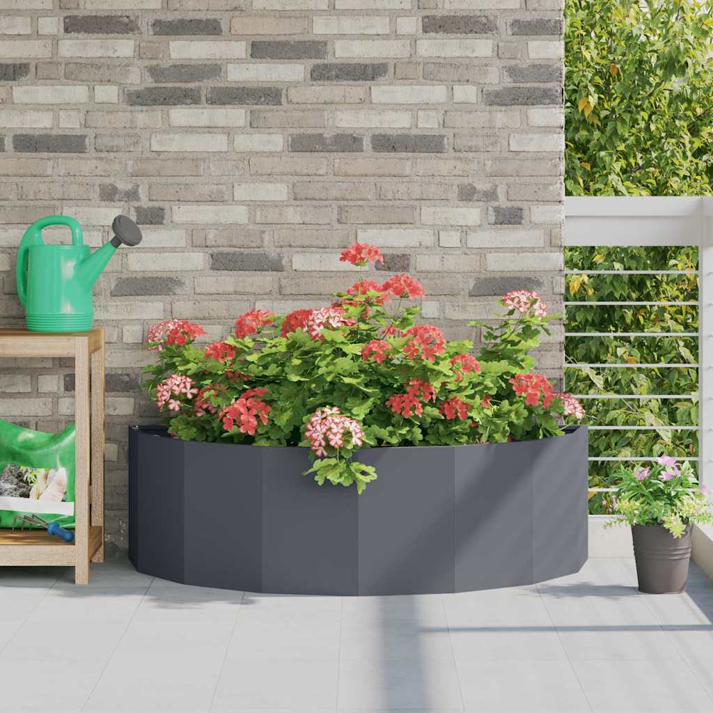 Fioriera Antracite 120 x 60 x 35 cm Acciaio
