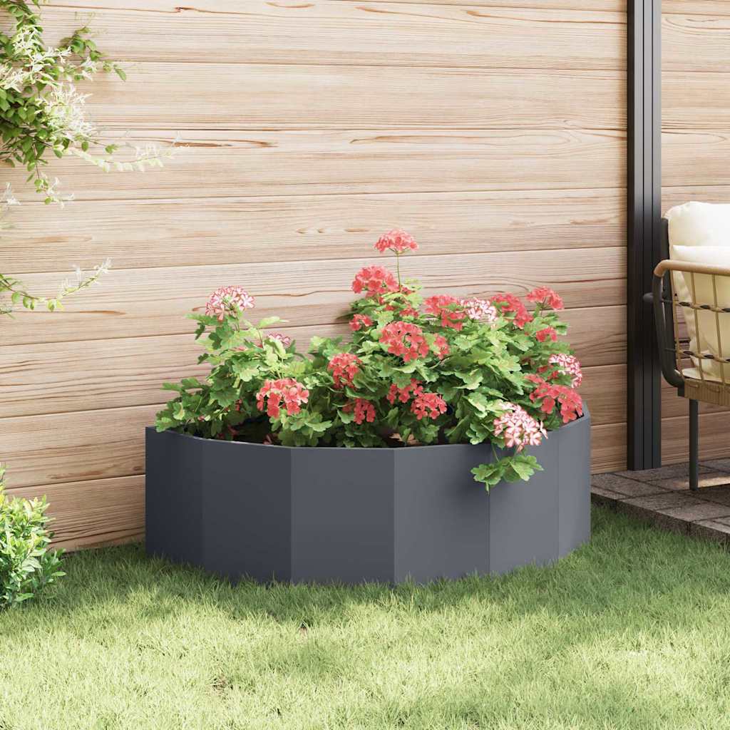 Fioriera Antracite 120 x 60 x 35 cm Acciaio