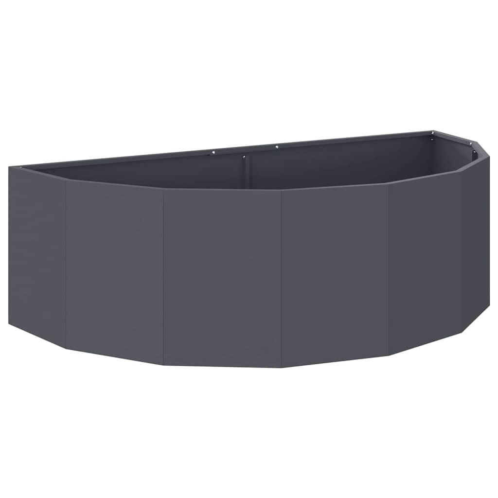 Fioriera Antracite 120 x 60 x 35 cm Acciaio