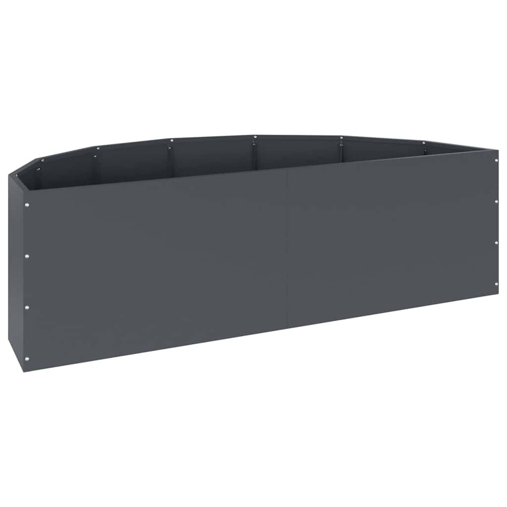 Fioriera Antracite 120 x 60 x 35 cm Acciaio