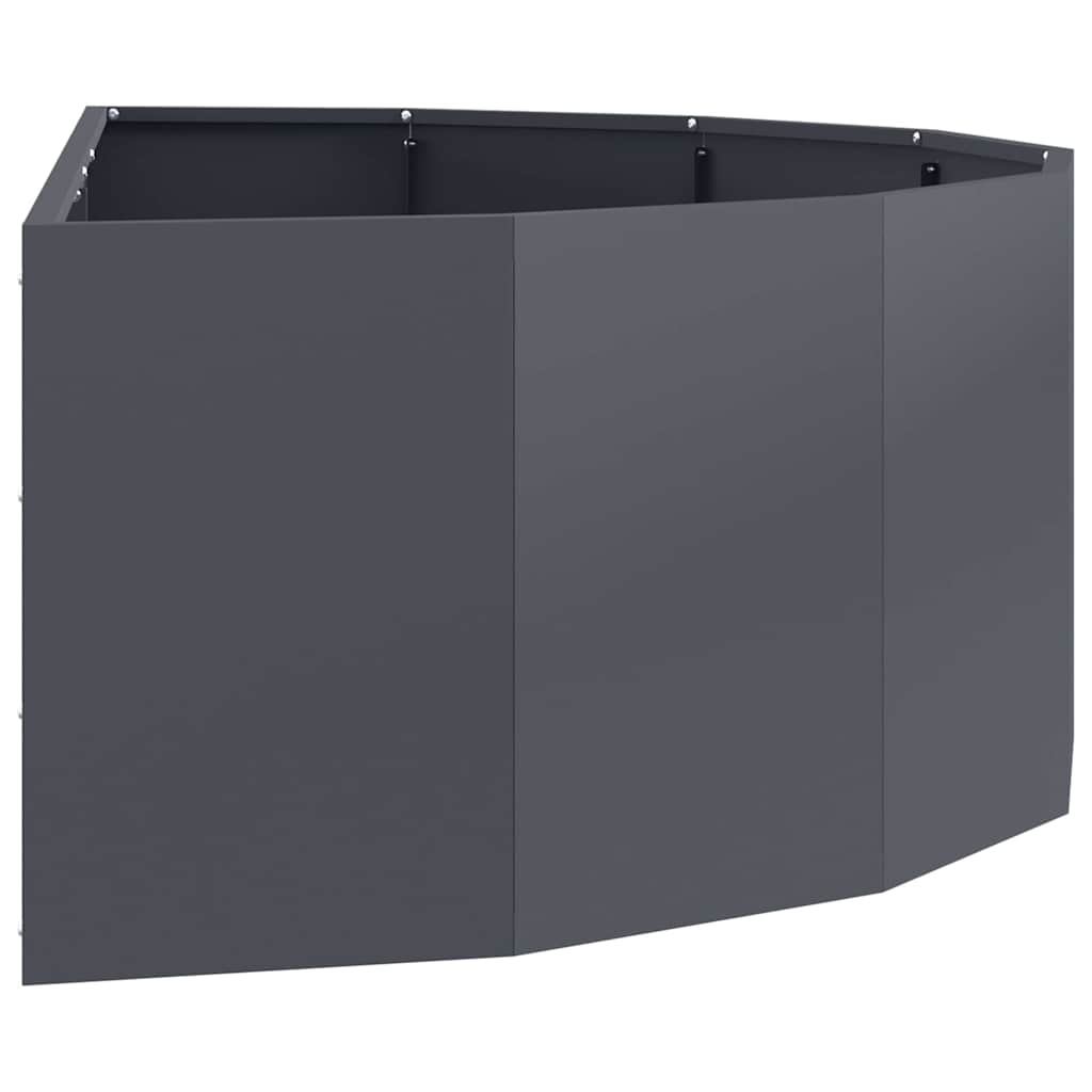 Fioriera Antracite 120 x 60 x 35 cm Acciaio