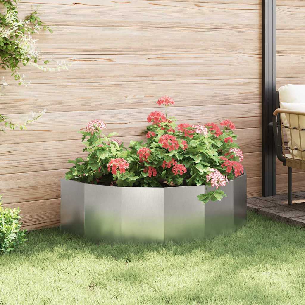 Fioriera Argento 120 x 60 x 35 cm Acciaio inossidabile
