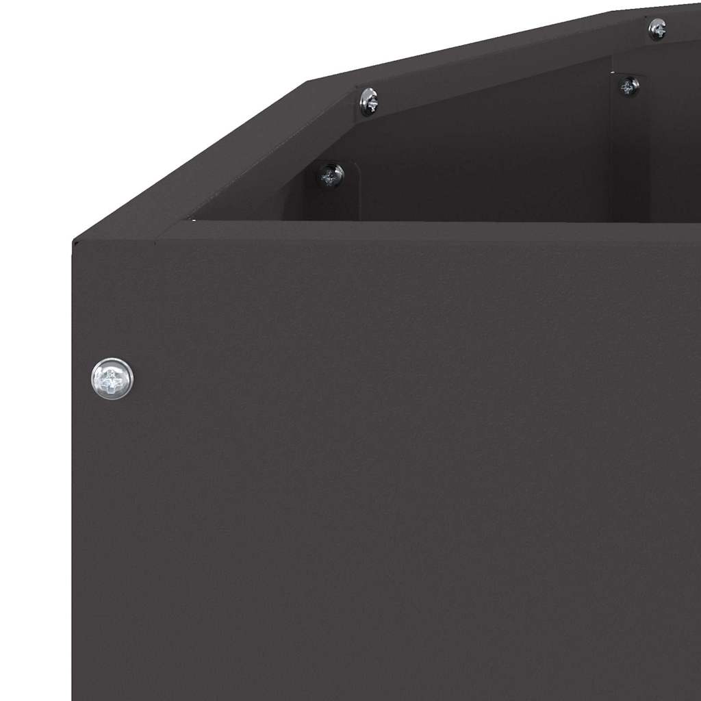Fioriera Nero 90 x 45 x 35 cm Acciaio