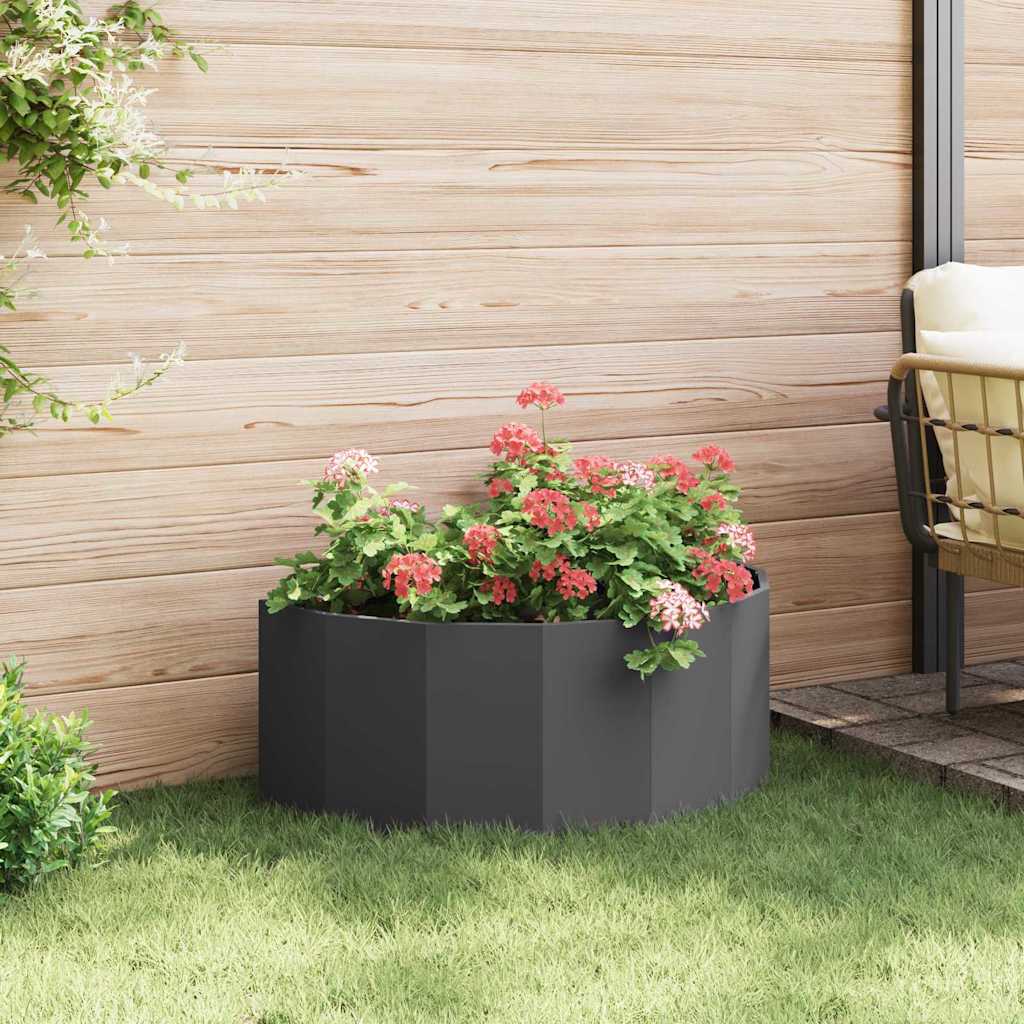 Fioriera Nero 90 x 45 x 35 cm Acciaio