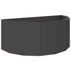 Fioriera Nero 90 x 45 x 35 cm Acciaio