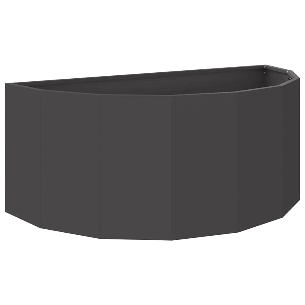 Fioriera Nero 90 x 45 x 35 cm Acciaio