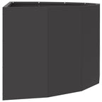 Fioriera Nero 90 x 45 x 35 cm Acciaio
