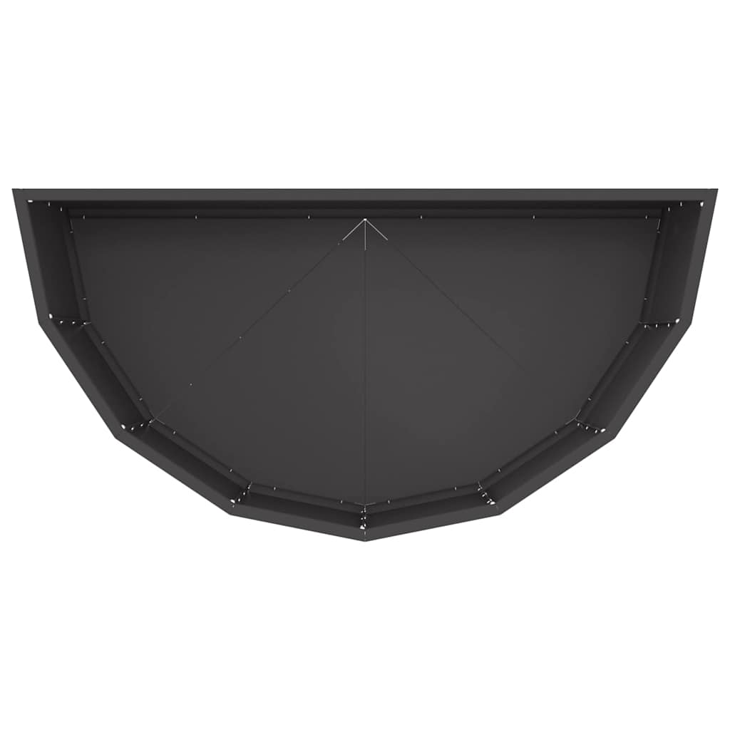 Fioriera Nero 90 x 45 x 35 cm Acciaio