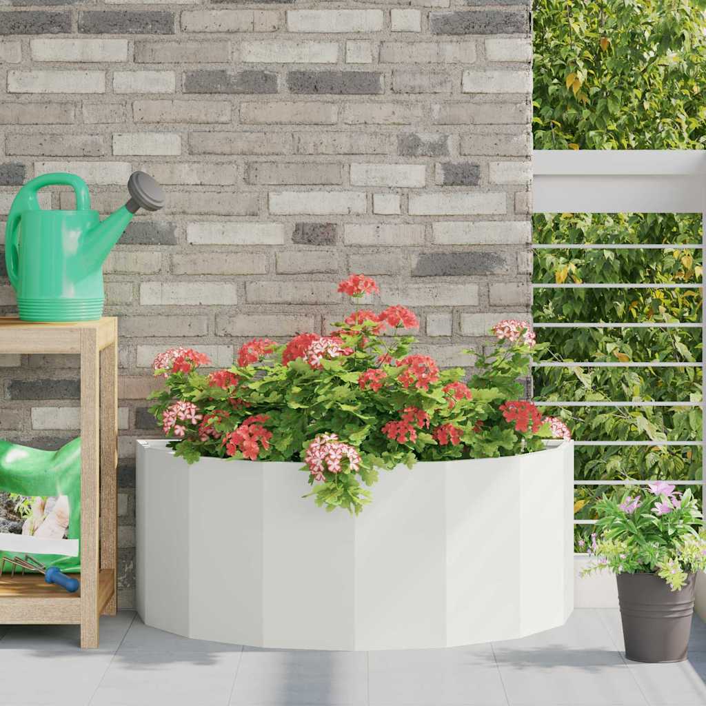 Fioriera Bianco 90 x 45 x 35 cm Acciaio
