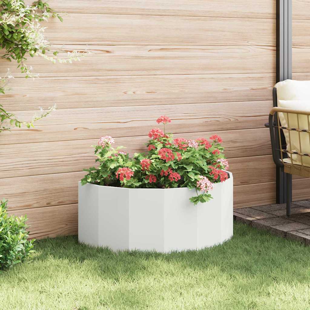 Fioriera Bianco 90 x 45 x 35 cm Acciaio