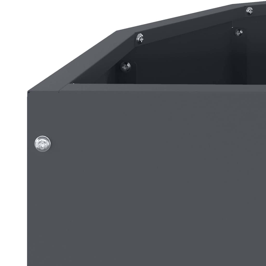 Fioriera Antracite 90 x 45 x 35 cm Acciaio