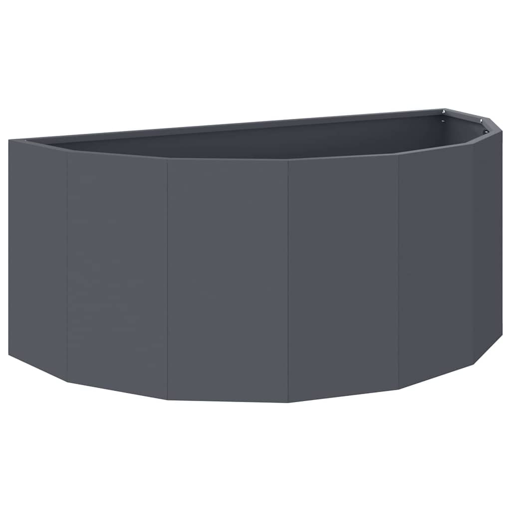 Fioriera Antracite 90 x 45 x 35 cm Acciaio