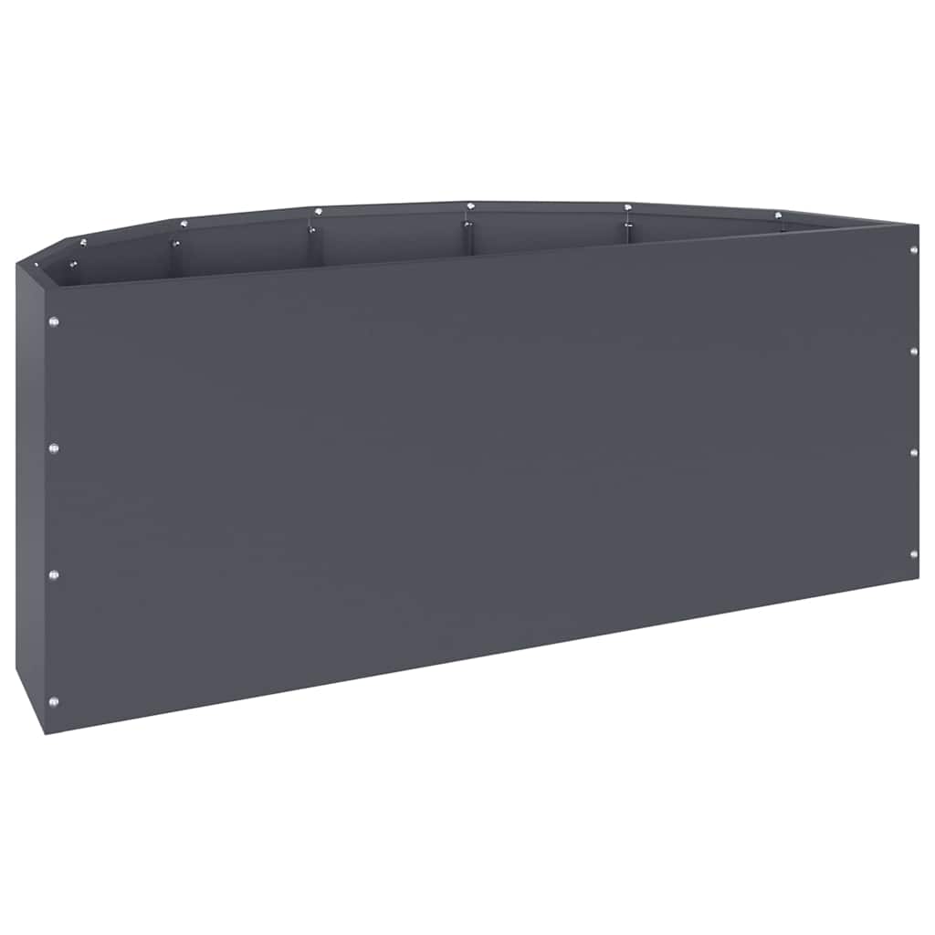 Fioriera Antracite 90 x 45 x 35 cm Acciaio