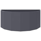 Fioriera Antracite 90 x 45 x 35 cm Acciaio