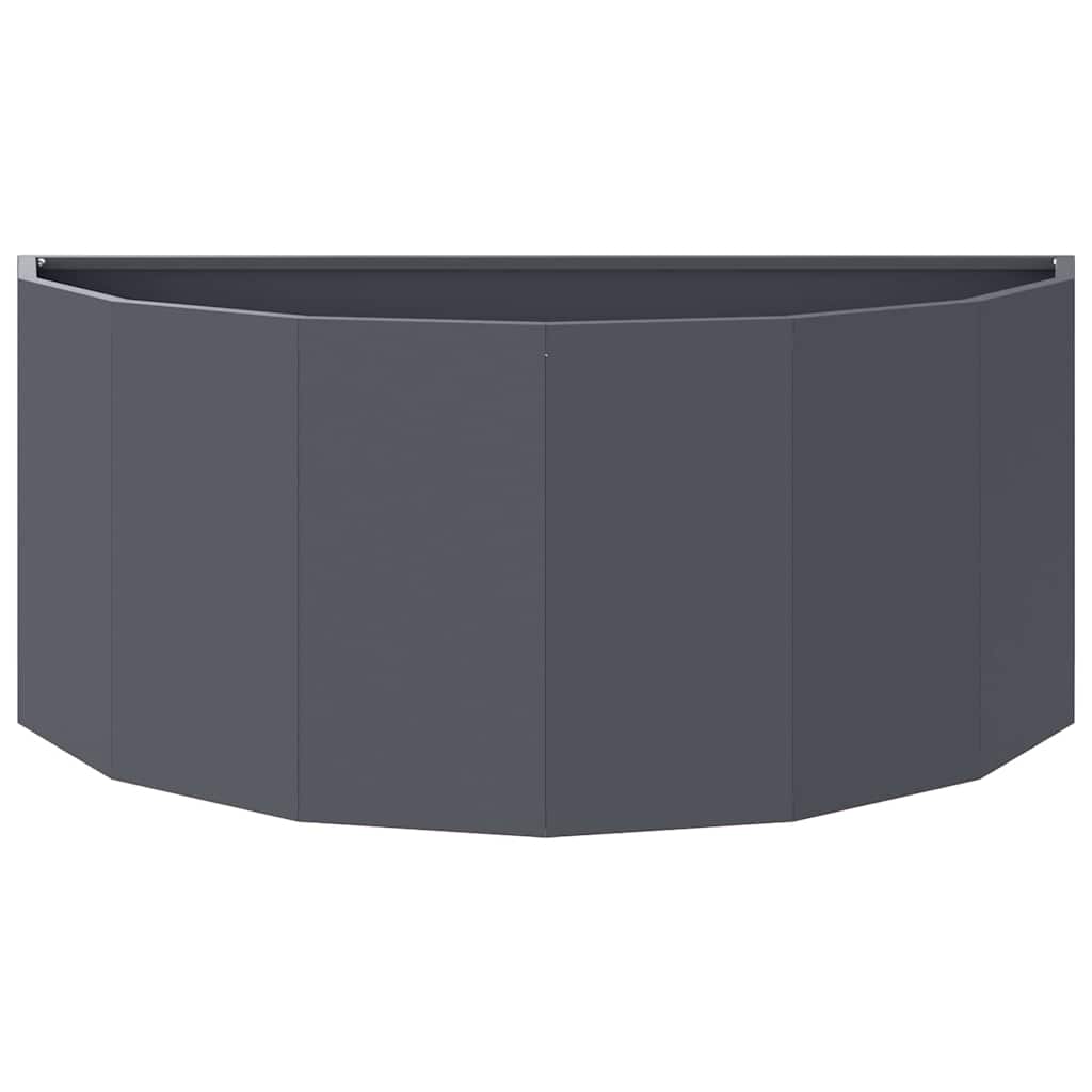 Fioriera Antracite 90 x 45 x 35 cm Acciaio