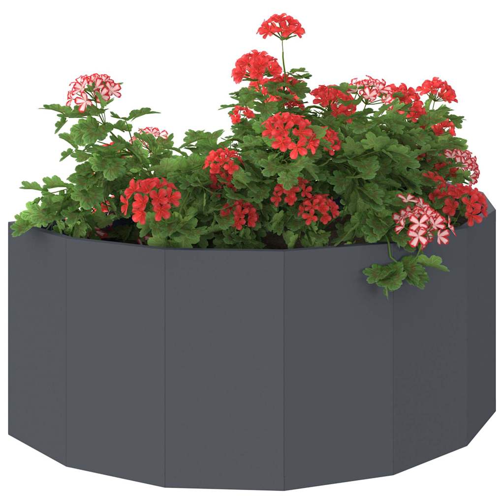 Fioriera Antracite 90 x 45 x 35 cm Acciaio