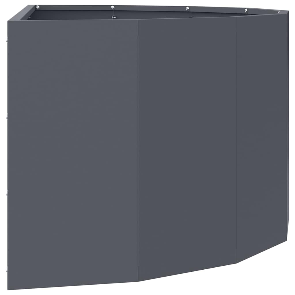 Fioriera Antracite 90 x 45 x 35 cm Acciaio
