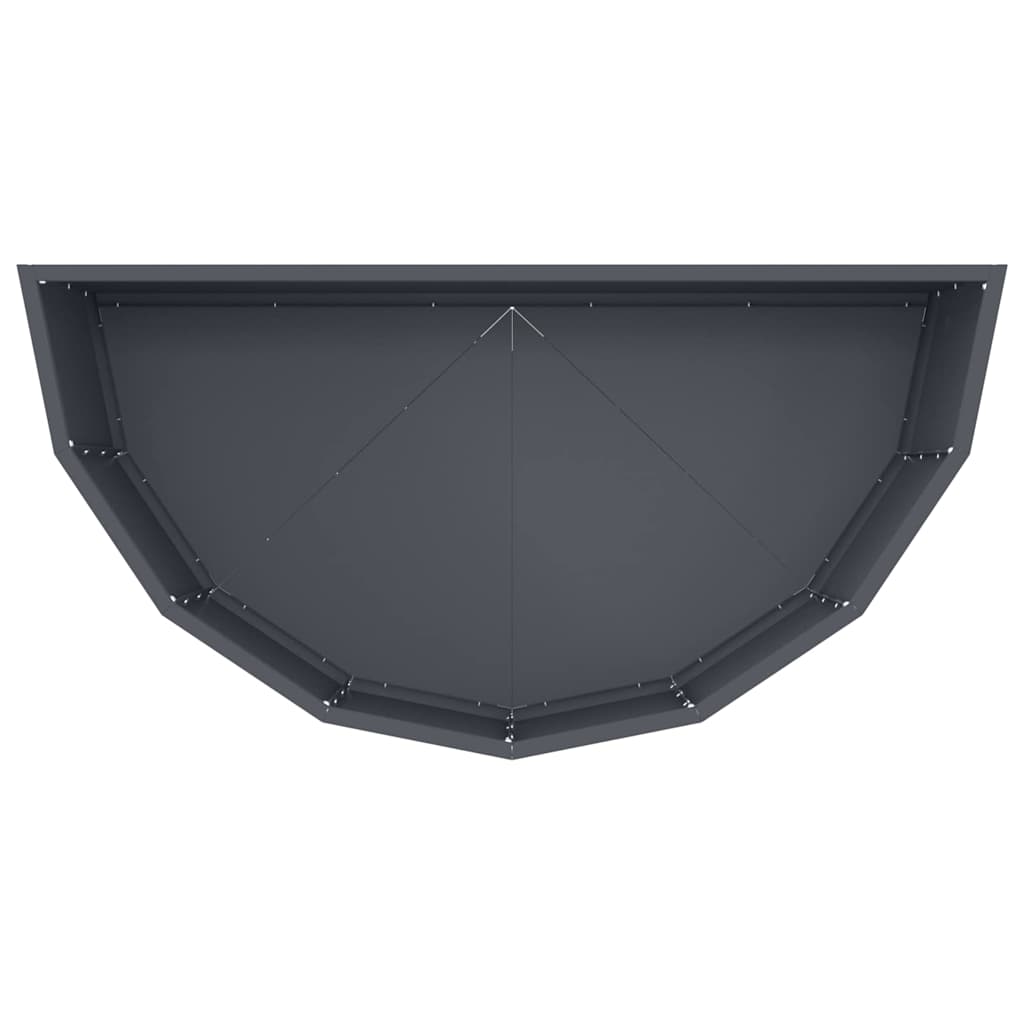 Fioriera Antracite 90 x 45 x 35 cm Acciaio