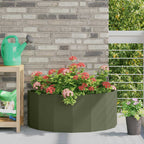 Fioriera Verde oliva 90 x 45 x 35 cm Acciaio