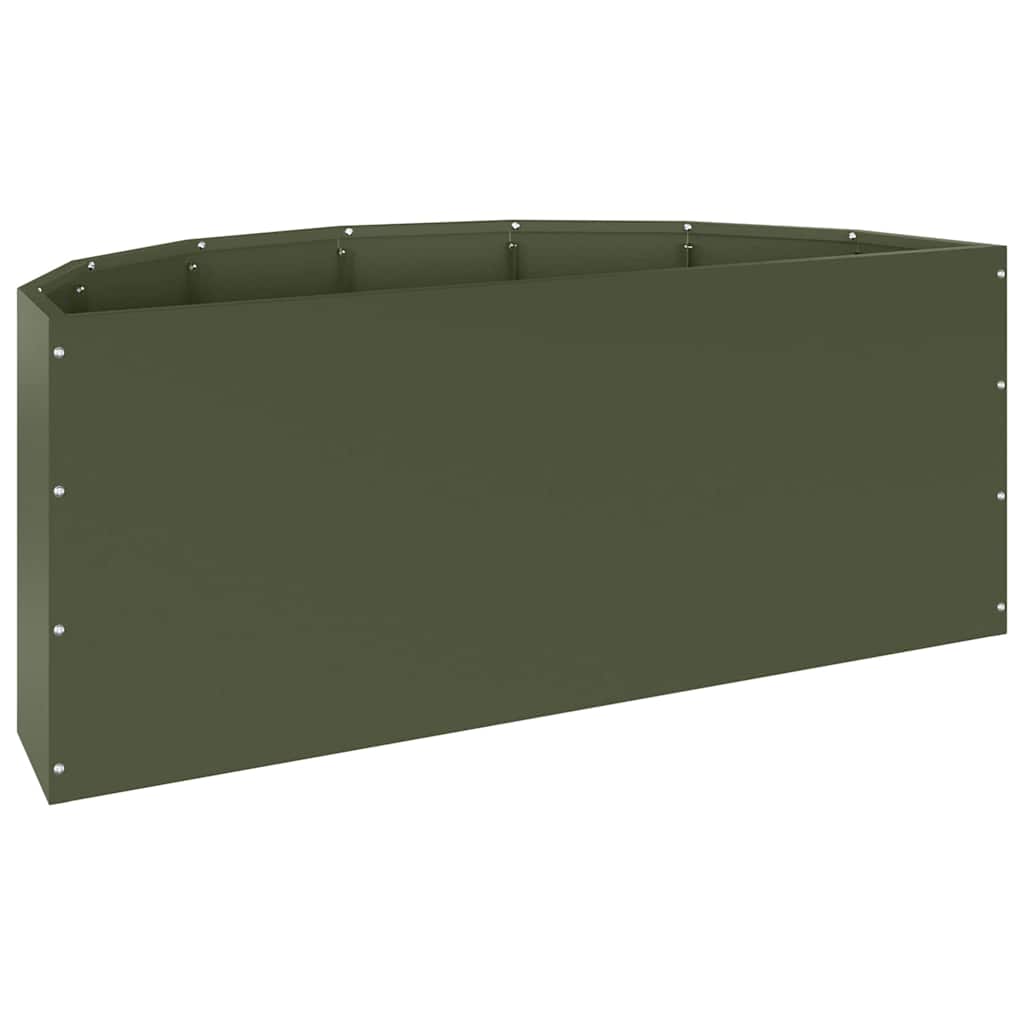 Fioriera Verde oliva 90 x 45 x 35 cm Acciaio