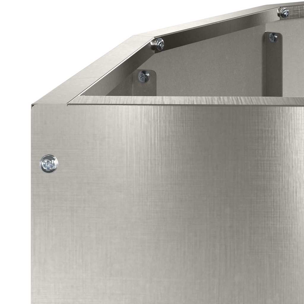 Fioriera Argento 90 x 45 x 35 cm Acciaio inossidabile
