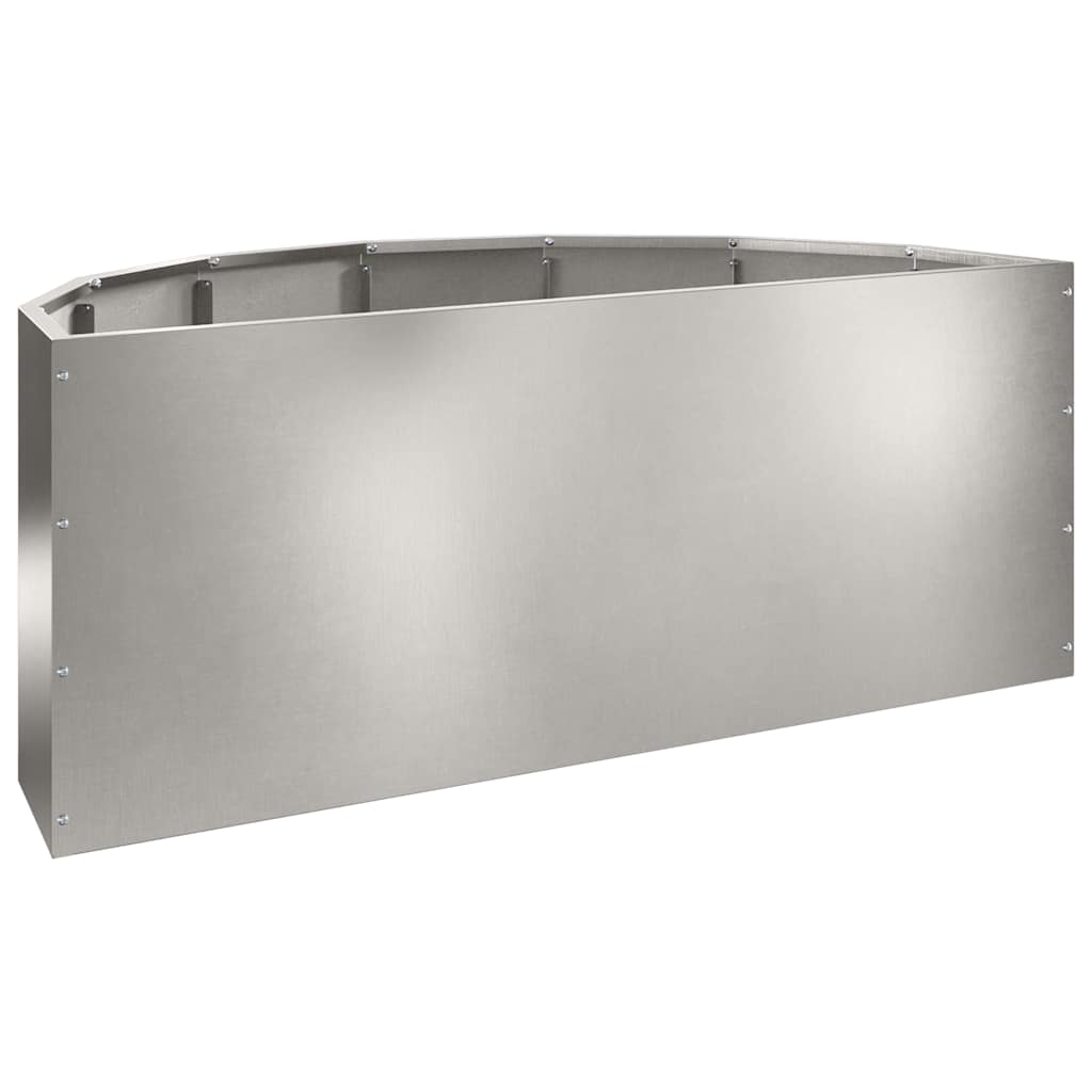 Fioriera Argento 90 x 45 x 35 cm Acciaio inossidabile