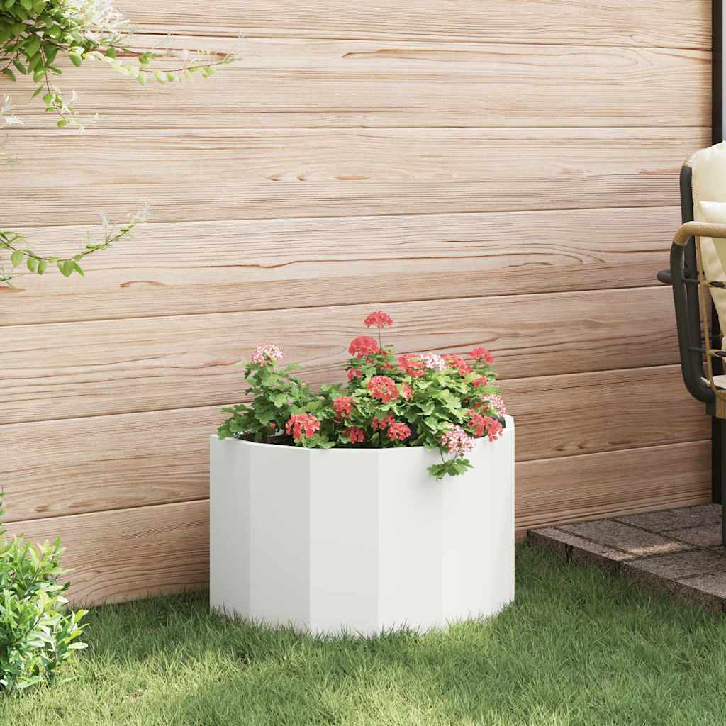 Fioriera Bianco 60 x 30 x 35 cm Acciaio