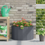 Fioriera Antracite 60 x 30 x 35 cm Acciaio