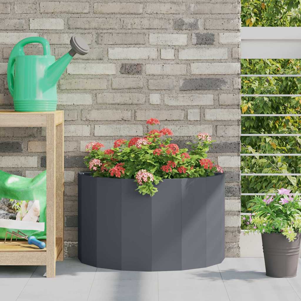 Fioriera Antracite 60 x 30 x 35 cm Acciaio