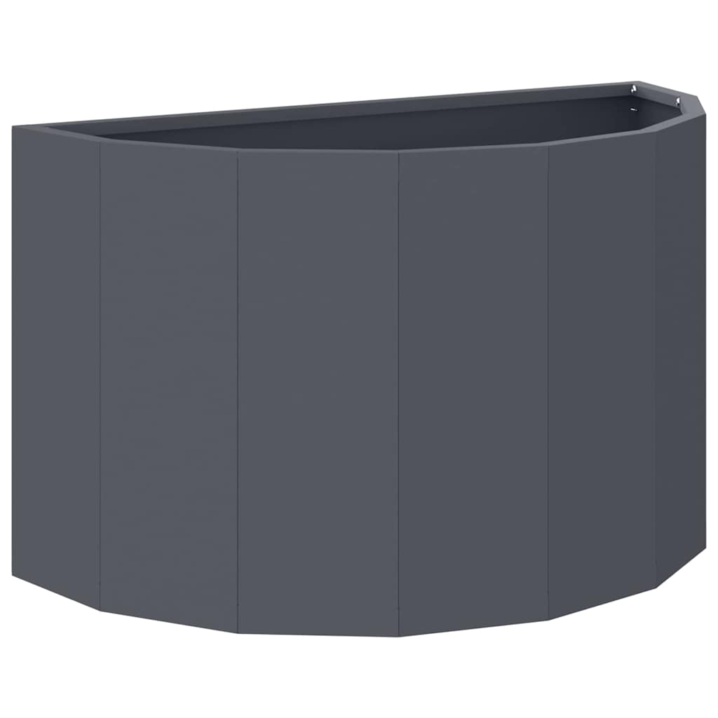 Fioriera Antracite 60 x 30 x 35 cm Acciaio