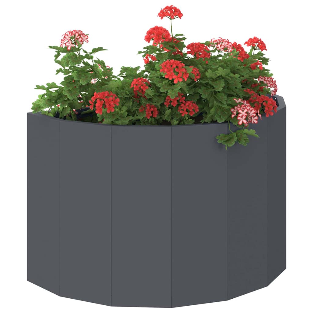 Fioriera Antracite 60 x 30 x 35 cm Acciaio