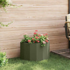 Fioriera Verde oliva 60 x 30 x 35 cm Acciaio