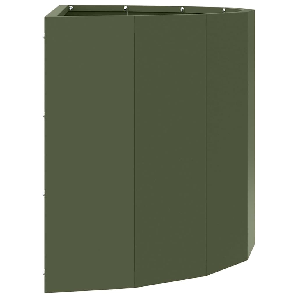 Fioriera Verde oliva 60 x 30 x 35 cm Acciaio